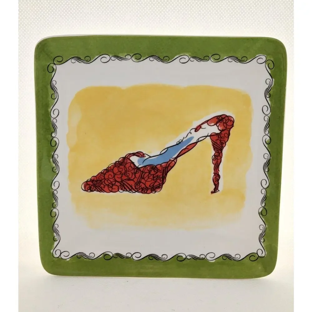 Pier 1 Imports High Heel Shoe Trinket Dish Catchall Jewelry Ring Holder Ceramic
